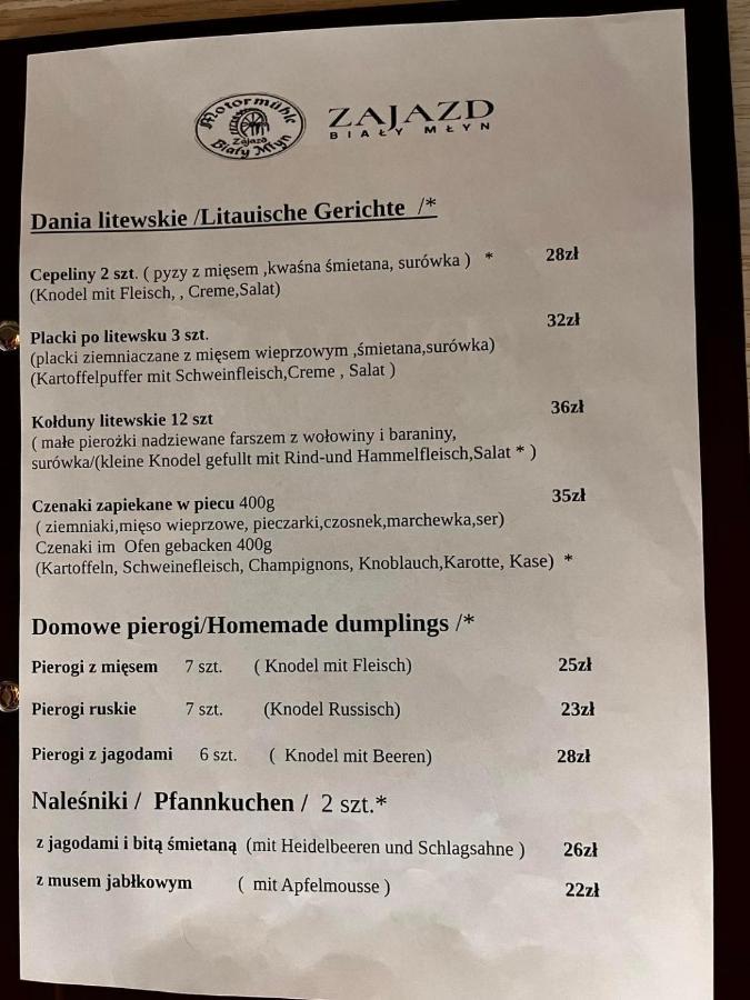 Zajazd Bialy Mlyn Sterławki Wielkie Екстериор снимка